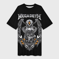 Женская длинная футболка Megadeth