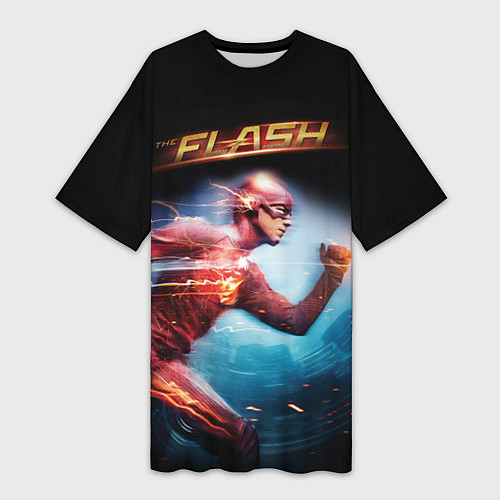 Женская длинная футболка The Flash / 3D-принт – фото 1