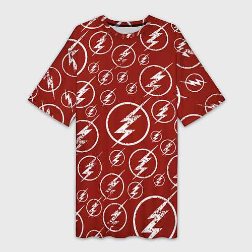 Женская длинная футболка The Flash Logo Pattern / 3D-принт – фото 1