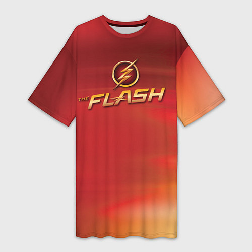 Женская длинная футболка The Flash Logo Pattern / 3D-принт – фото 1