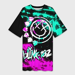 Женская длинная футболка Blink-182 6