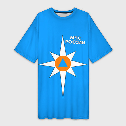 Женская длинная футболка МЧС России / 3D-принт – фото 1