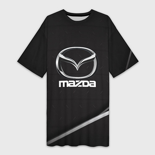 Женская длинная футболка MAZDA / 3D-принт – фото 1