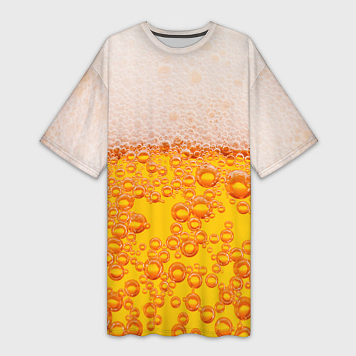 Женская длинная футболка ПИВО / 3D-принт – фото 1