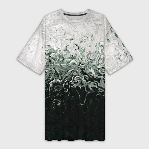 Женская длинная футболка Разводы жидкость абстракция / 3D-принт – фото 1