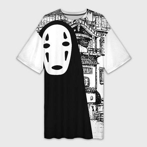 Женская длинная футболка No-Face Spirited Away Ghibli / 3D-принт – фото 1