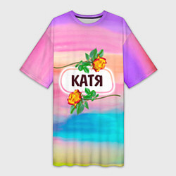 Женская длинная футболка Катя