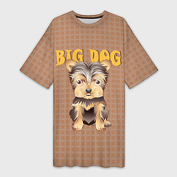 Женская длинная футболка Большой пёс