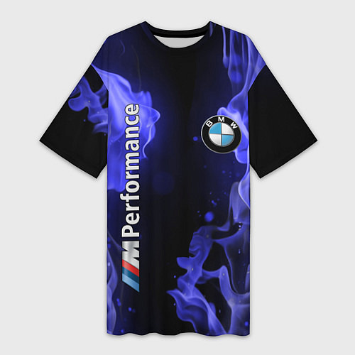 Женская длинная футболка BMW / 3D-принт – фото 1