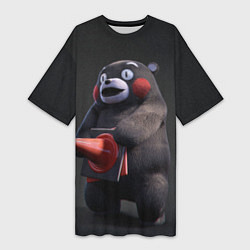 Женская длинная футболка Kumamon