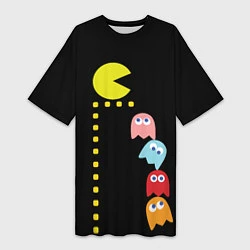 Женская длинная футболка Pac-man