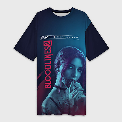 Женская длинная футболка Bloodlines 2 / 3D-принт – фото 1