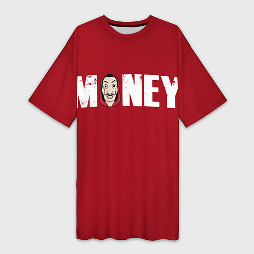 Женская длинная футболка Money / 3D-принт – фото 1