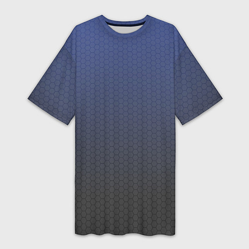 Женская длинная футболка Серый октагон / 3D-принт – фото 1