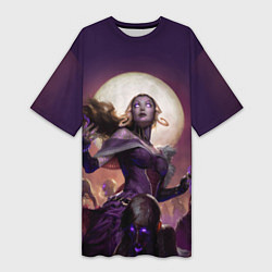 Футболка женская длинная Eldritch Moon, цвет: 3D-принт