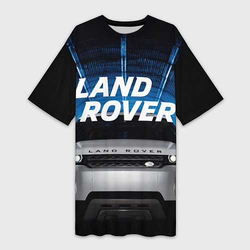 Женская длинная футболка LAND ROVER / 3D-принт – фото 1
