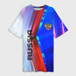 Женская длинная футболка RUSSIA SPORT
