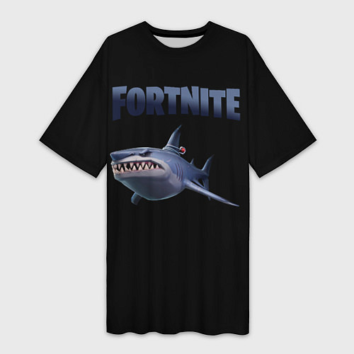 Женская длинная футболка Loot Shark Fortnite / 3D-принт – фото 1