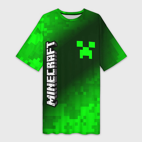 Женская длинная футболка MINECRAFT МАЙНКРАФТ / 3D-принт – фото 1