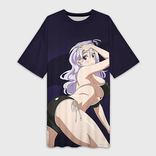 Женская длинная футболка FAIRY TAIL ХВОСТ ФЕИ / 3D-принт – фото 1