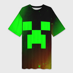 Женская длинная футболка MINECRAFT МАЙНКРАФТ