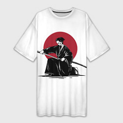 Женская длинная футболка Японский самурай Z