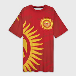 Женская длинная футболка Киргизия