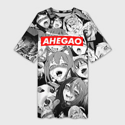 Женская длинная футболка AHEGAO АХЕГАО