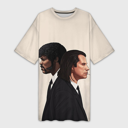 Женская длинная футболка Криминальное чтиво / 3D-принт – фото 1