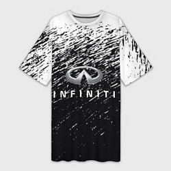 Футболка женская длинная INFINITI, цвет: 3D-принт