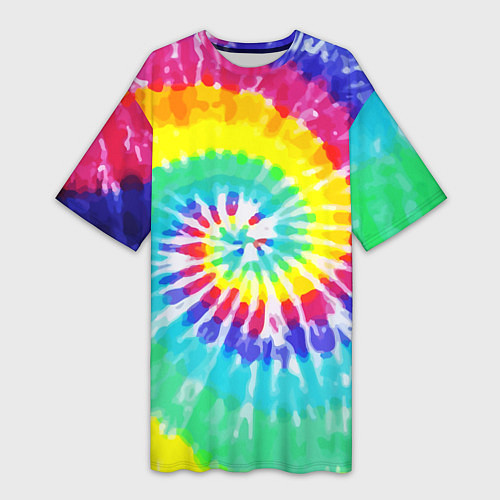 Женская длинная футболка TIE-DYE СТЕНА / 3D-принт – фото 1