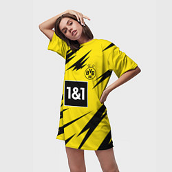 Футболка женская длинная Reus Borussia Dortmund 20-21, цвет: 3D-принт — фото 2