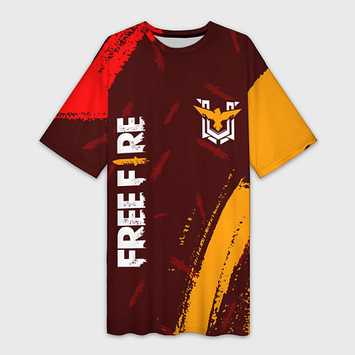 Женская длинная футболка FREE FIRE ФРИ ФАЕР / 3D-принт – фото 1