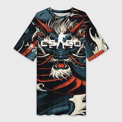 Женская длинная футболка CS GO