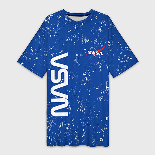 Женская длинная футболка NASA НАСА / 3D-принт – фото 1
