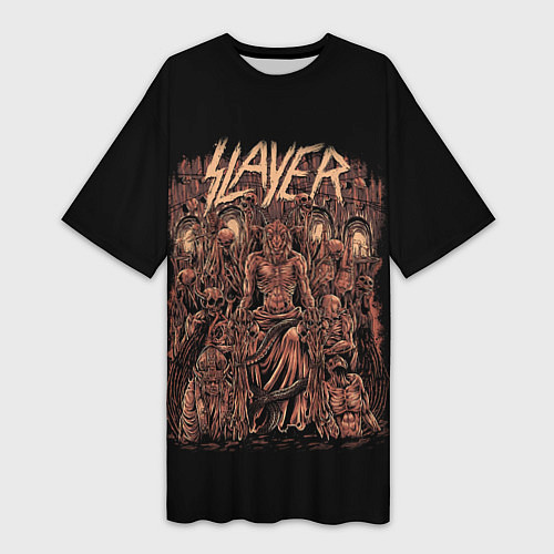 Женская длинная футболка Slayer / 3D-принт – фото 1