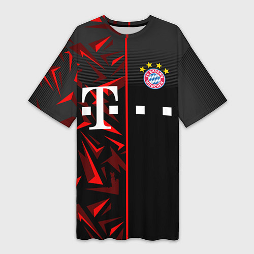 Женская длинная футболка FC Bayern Munchen Форма / 3D-принт – фото 1