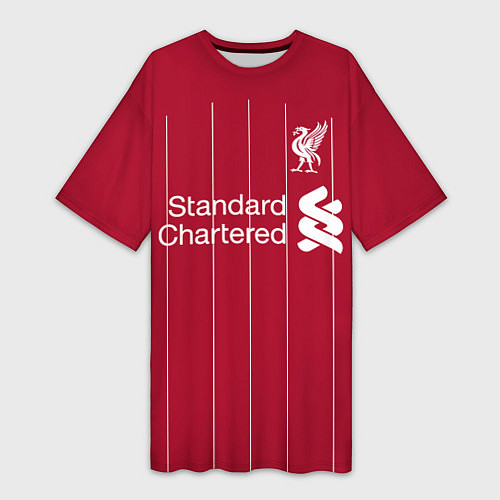 Женская длинная футболка Liverpool FC / 3D-принт – фото 1