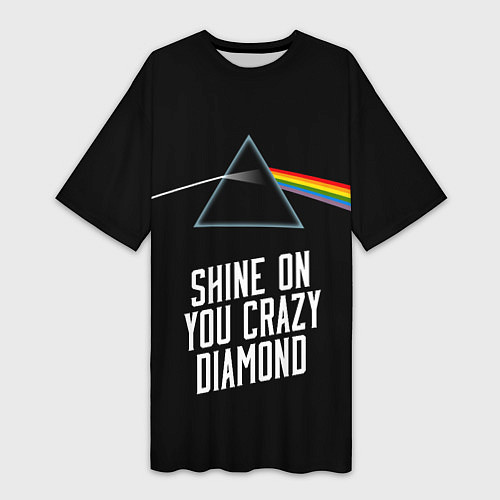 Женская длинная футболка PINK FLOYD / 3D-принт – фото 1