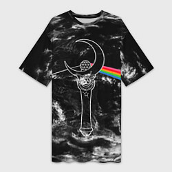 Футболка женская длинная Dark Side of the Moon Stick, цвет: 3D-принт