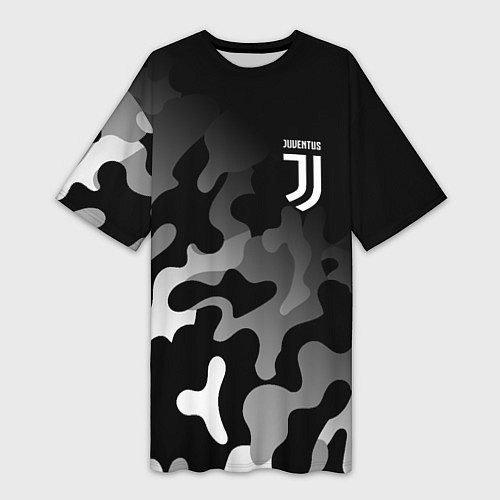 Женская длинная футболка JUVENTUS ЮВЕНТУС / 3D-принт – фото 1