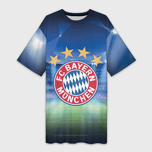 Женская длинная футболка Бавария Мюнхен / 3D-принт – фото 1
