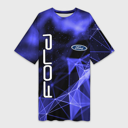 Женская длинная футболка FORD / 3D-принт – фото 1