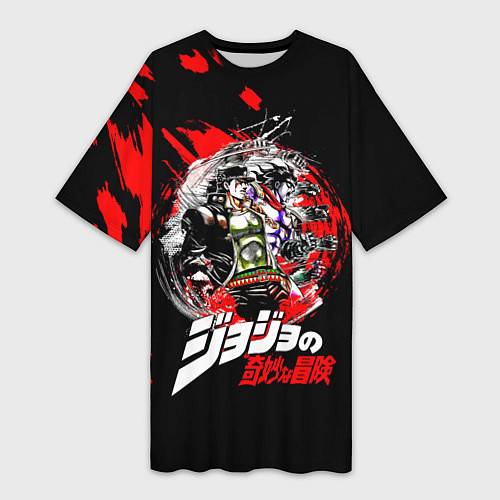 Женская длинная футболка JoJo Bizarre Adventure / 3D-принт – фото 1