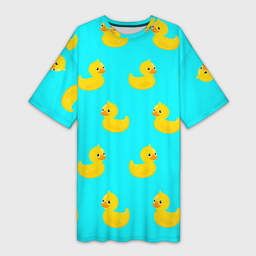 Женская длинная футболка Уточки / 3D-принт – фото 1