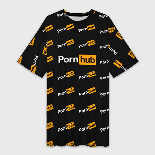 Женская длинная футболка Porn Hub / 3D-принт – фото 1