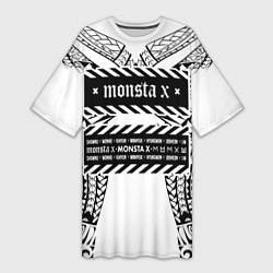 Женская длинная футболка Monsta X