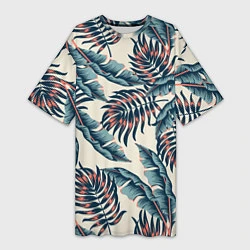 Женская длинная футболка Тихие тропики