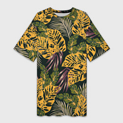 Женская длинная футболка Тропический лес