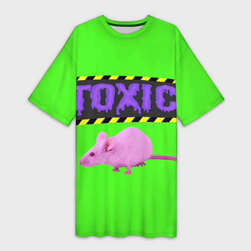 Женская длинная футболка Toxic / 3D-принт – фото 1